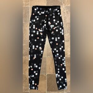 Nike Athletic Leggings / Joggers Dri-Fit - Black - polka dot - Sz S - Like New